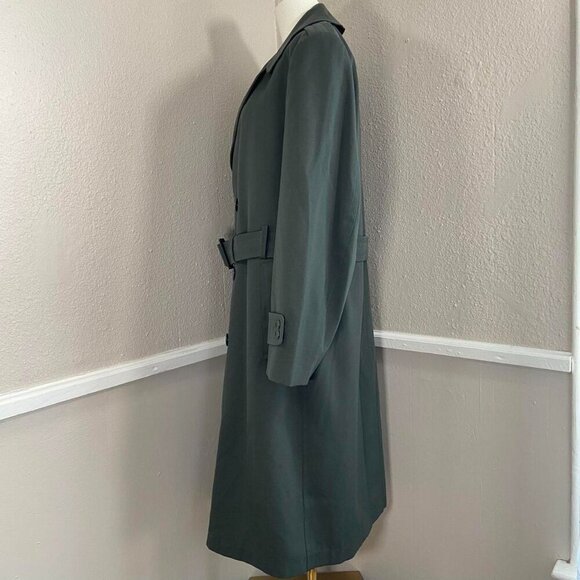 70s Vintage Military Wool Vietnam Trench Coat Size 38 Removable Liner - Picture 3 of 9